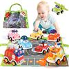 Anby families Auto Giocattolo per Bambini 3 Anno,8 PCS Macchinine Giocattolo con Borsa Portaoggetti,Camion Giocattolo Regali per Bambini Ragazzo Ragazza