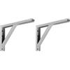 Alberts GAH-Alberts 800901 803056 - Console in profilo a U, disponibile in diversi modelli, zincata, altezza 175 mm, profondità 300 mm, set da 2