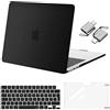 MOSISO Custodia Compatibile con MacBook Air 13 Cover M5 M4 M3 M2 2026-2022 A3449 A3240 A3113 A2681,Case per MacBook Air 13,6'' display Liquid Retina&Copritastiera&Pellicola&Tipo C, Nero