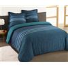 VISION Marco - 100% cotone - Set Copripiumoni matrimoniale 240 x 220cm con 2 federe 65 x 65cm per letto matrimoniale - Tessuto morbido e confortevole - Colore: Blu - Certificato Oeko-Tex