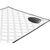 Encasa XO Case da stiro stuoia/pad 120x70 cm con imbottitura da 3 mm e supporto in ghisa siliconica per la pressatura a vapore sul tavolo o sul letto - Piastrelle bianche