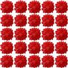 FagusHome 30 teste di ortensie artificiali in seta, fiori e steli, ortensie finte, per la decorazione della casa e del matrimonio (rosso)