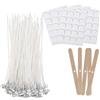 BINJCE Stoppini per candele,100 pezzi 15cm, stoppini per candele fai da te, inodore e pulito per la produzione di candele profumate fai da te