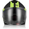 ORIGINE Casco Jet Moto 3/4 Aperto con Doppia Visiera Adatto per Scooter Omologato ECE (TECHY FLUO YELLOW BLACK,M)
