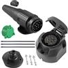 SPARKMOTO 12V Spina Presa Rimorchio 13Poli Impermeabile per Auto RV gancio traino,Spina Rimorchio 13 Poli E Presa Rimorchio 13 Poli,con Guarnizione Kit isolante E copertina verde(2 uscite per cavi)