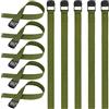 Hejo 10PCS Cinghie di Fissaggio, 40CM Verde: Cinturino in Nylon, Fibbia in Acciaio Inossidabile, Regolabile con Cricchetto a Sgancio Rapido per Biciclette, Moto, Pacchi e Bagagli