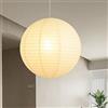 DUNMW Lampada a Sospensione Creativa in Carta Sferica, Lampada da Soffitto in Carta Patinata - Lampadario Decorativo per Camera da Letto, Soggiorno, Sala da Pranzo, 15,9