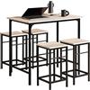 SoBuy Set 5 Pezzi Tavolo con 4 sgabelli Mobile Bar per casa legno, L100*P60*A87cm, OGT11-N