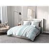 Home Linge Passion | Copripiumino - 2 Pezzi | 100% Cotone - 57 Fili | 1 Persona - 220x240 cm | Bellamy Bianco Blu,