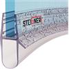 STEIGNER Guarnizione doccia, 170cm, per spessore vetro 5/6/ 7/8 mm, guarnizione semicircolare in PVC, UK17