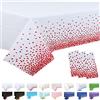 POPOYU Tovaglie rettangolari per feste, 3 pezzi, 137 x 274 cm, rotolo di carta usa e getta, in plastica, impermeabili, resistenti all'olio, per feste, picnic, compleanni, Natale, colore bianco