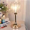 Mengjay Moderno Lampada da Tavolo in Cristallo,Lampada da Comodino,Lampada da Tavolo Decorativa E27 Lampada da Notte lampada da scrivania per Camera da Letto, Soggiorno, Cucina (A)