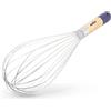 Zyliss E980209 Frusta a Palloncino, Legno, Acciaio Inossidabile, Argento, Naturale, Blu, Sbattitore Mano, Cottura, Miscelazione, Preparazione del Cibo, Legno di Provenienza Responsabile