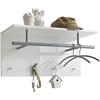 FMD furniture - Appendiabiti da Parete in truciolato Rivestito in Resina melammina, ca. 72 x 35 x 29,3 cm