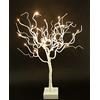 Flair Flower Albero decorativo a LED con base in legno, albero di Natale, albero di betulla, albero artificiale, decorazione natalizia