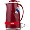 Helios 2934-046 Wave Push - Caraffa termica in plastica, colore: rosso