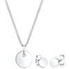 Elli Set di gioielli da donna Geo Basic Trend in argento sterling 925, 45, Metallo