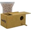 nestQ Nido per Parrocchetti con Trucioli Viruta per la Catenina, Casetta di legno per uccelli, con ganci per la Gaule di parrocchetto, 20 cm x 11 cm x 11cm