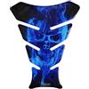 BIKE-label Tankpad 3D - Motivo teschio fantasma blu/fiamme blu - Universale per Moto
