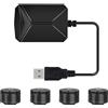 LeHang Sistema di monitoraggio della Pressione dei Pneumatici USB TPMS Sensori Esterni compatibili con Display di Navigazione per Auto Android (Esterno)