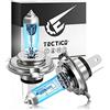 TECTICO H4 24V 70W Lampadine alogene fari 5000K Bianco caldo, 130% più luminoso in anabbaglianti/abbaglianti per furgoni camion, 2 pezzi