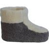 SamWo, 100% pura lana di pecora, pantofole in lana, scaldapiedi, stivali, stivali b/w 35-48, Marrone Bianco Lana, 39/40 EU