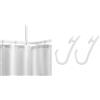 Sealskin Easy Roll Asta per Tenda da Doccia, Acciaio Inossidabile, Bianco, Personalizzabile & Easy Roll Confezione da 12 ganci, Bianco, 12 Stck.
