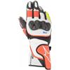 Alpinestars guanto pista uomo Sp-2 V3 - 2310 Bianco / Rosso Fluo