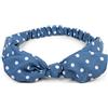 styleBREAKER Fascia capelli donna con fiocco e pois,Blu