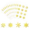 Becellen 12 Fogli Natalizi Adesivi di Fiocco Neve Rotonde Autoadesive Etichette Stickers per Natale Regalo Decorazioni