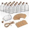 THE TWIDDLERS - 20 Mini Barattoli Vetro 50 ml con Tappi Sughero, Corde, Etichette - 50ml