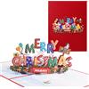 12 biglietti d'auguri di buon Natale con buste adesive di tipo