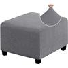 AQIGR Copripouf Quadrato 40 x 40/50 x 50/60x60/ 90x90 con Elastico,Copri Poggiapiedi Morbido Jacquard Fodere per Pouf Rettangolari Elasticizzati per Pouf Rimovibili per Soggiorno Camera da Letto