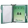 Djois Tarifold B414105 Leggio A Muro A4 In Metallo Con 10 Buste, Verde