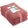 Gözze - Set di Asciugamani in Spugna, 2 Asciugamani per le Mani (50 x 100 cm), 2 Asciugamani da Bagno (70 x 140 cm) e 2 Asciugamani per gli Ospiti (30 x 50 cm), 100% Cotone - Rosso