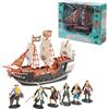 THE TWIDDLERS - Galeone dei Pirati - Nave Pirata con Modellini di Pirati - Può Essere Utilizzata Anche per Riempirla con Bomboniere, Giocattoli e Regali
