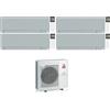 Mitsubishi CONDIZIONATORE MITSUBISHI QUADRI SPLIT KIRIGAMINE ZEN SILVER 9000+9000+9000+9000 BTU WIFI INVERTER MXZ-4F80VF3 A++