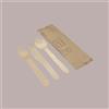 SCATOLIFICIO DEL GARDA 50 Pz Tris in Legno Bio Eco Forchetta Coltello Cucchiaio+Tovagliolo