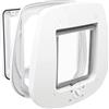 TRIXIE Gattaiola a 4 Vie per Porte in Vetro, Colore Bianco, 680 g