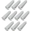 AERZETIX - C57880 - Set di 10 Tasselli elicoidali Ø8x85mm per fissaggio su isolamento polistirene poliuretano EPS XPS - per viti 4.0-4.5mm - diametro testa 25mm - in plastica