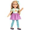 Glitter Girls - Sashka - Bambola di moda posabile da 36 cm - Capelli biondi e occhi verdi - Abito da cupcake con fiocco per capelli - Scarpe glitterate e leggings a scaglie - 3 anni +