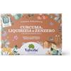 VALVERBE Tisane Liquirizia Curcuma e Zenzer Biologico 20 Filtri - Pacco da 6 - 120 g