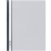 Durable 258010 - Cartellina Clear View, occhielli per archiviazione, f.to A4+, fronte trasparente e retro colorato, grigio, confezione da 25 pezzi