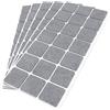 Adsamm® / 105 x feltrini autoadesivi/Grigio / 30x30 mm/Quadrato/piedini per mobili in feltro da 3.5 mm di spessore/pad protettivi per arredi