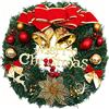 MZSX Ghirlanda di Natale da 30cm, ghirlanda per porta con palline di Natale, fiori di Natale, bacche e pigne per la porta d'ingresso, il camino e la decorazione della parete decorazione interna ed esterna