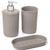 TATAY Set di 3pcs da Appoggio per Bagno (Bicchiere, Dispenser