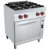 GC Cooking Cucina Professionale a Gas con Forno 4 Fuochi - Profondità 70