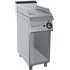 GC Cooking FryTop Professionale a Gas - Piastra Liscia Cromata - Profondità 70