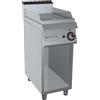 GC Cooking FryTop Professionale a Gas - Piastra Rigata Cromata - Profondità 70