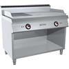 GC Cooking FryTop Professionale Elettrico - Piastra 2/3 Liscia 1/3 Rigata Cromata - Profondità 70